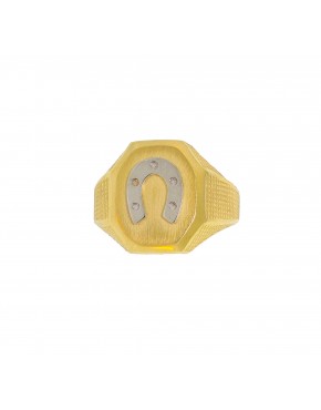 Anel ferradura de cavalo masculino em ouro 18k - 0030823 Anel ferradura de cavalo masculino em ouro 18k - 0030823